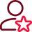 Ícone de uma pessoa com uma estrela em destaque