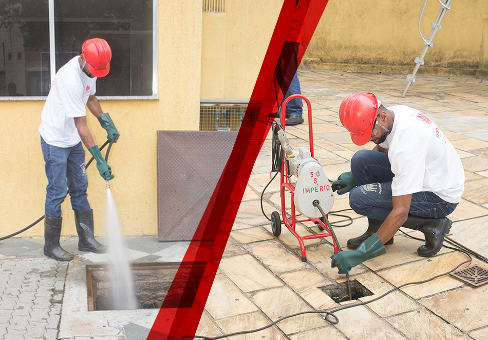 Desentupimento com Hidrojateamento