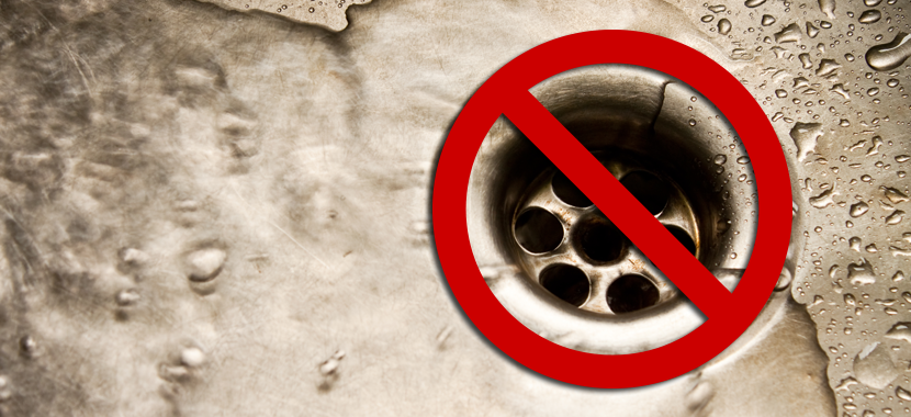 Coisas que você não deve jogar nos ralos