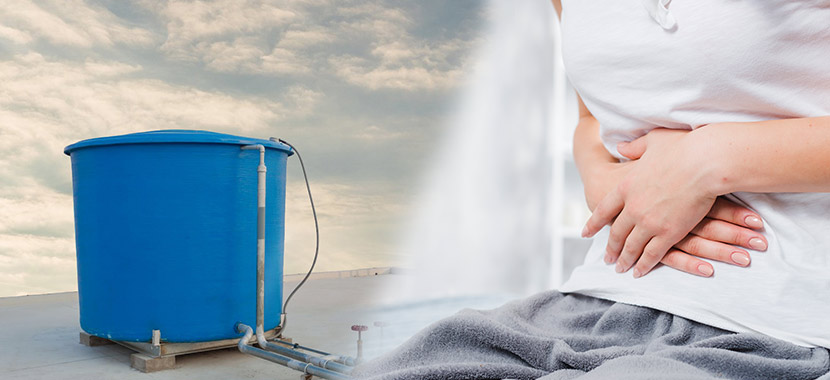 Falta de limpeza da caixa d'água e doenças