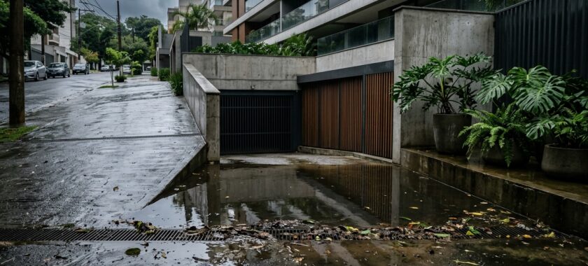 Garagem Inundando após Chuvas Como Resolver o Entupimento do Ralo da Rampa